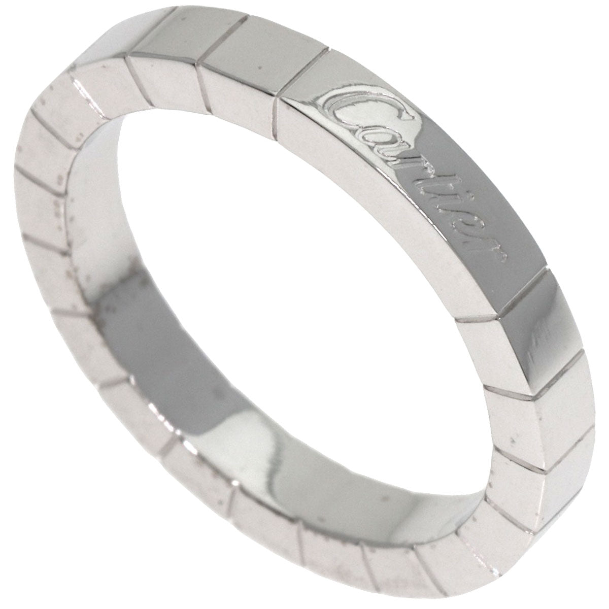 CARTIER Laniere # 54 Ring K18 White Gold Ladies [Used]