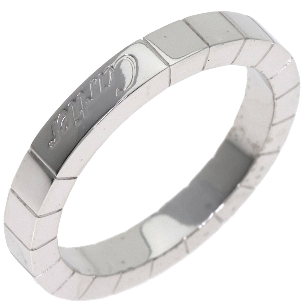 CARTIER Laniere # 54 Ring K18 White Gold Ladies [Used]