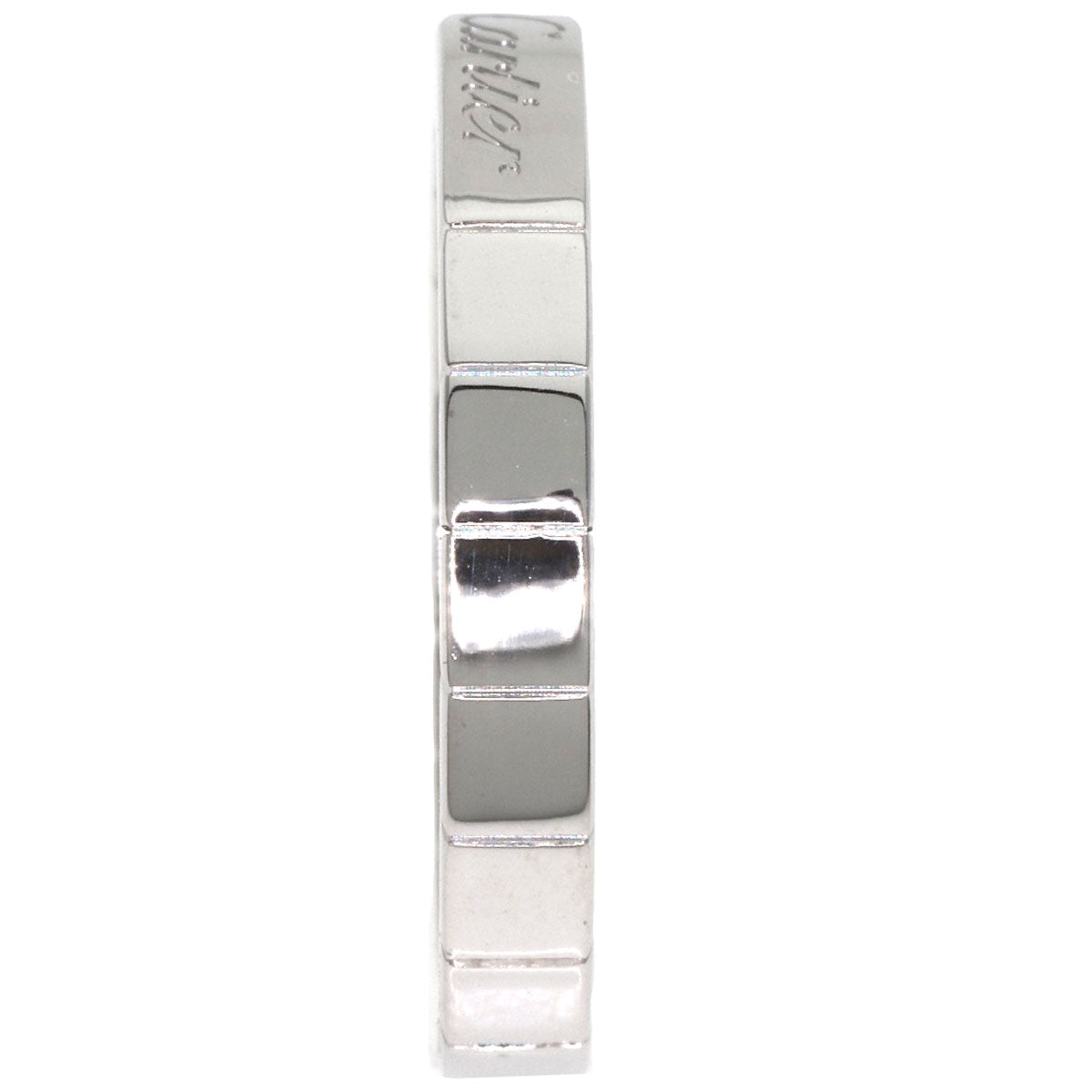 CARTIER Laniere # 54 Ring K18 White Gold Ladies [Used]