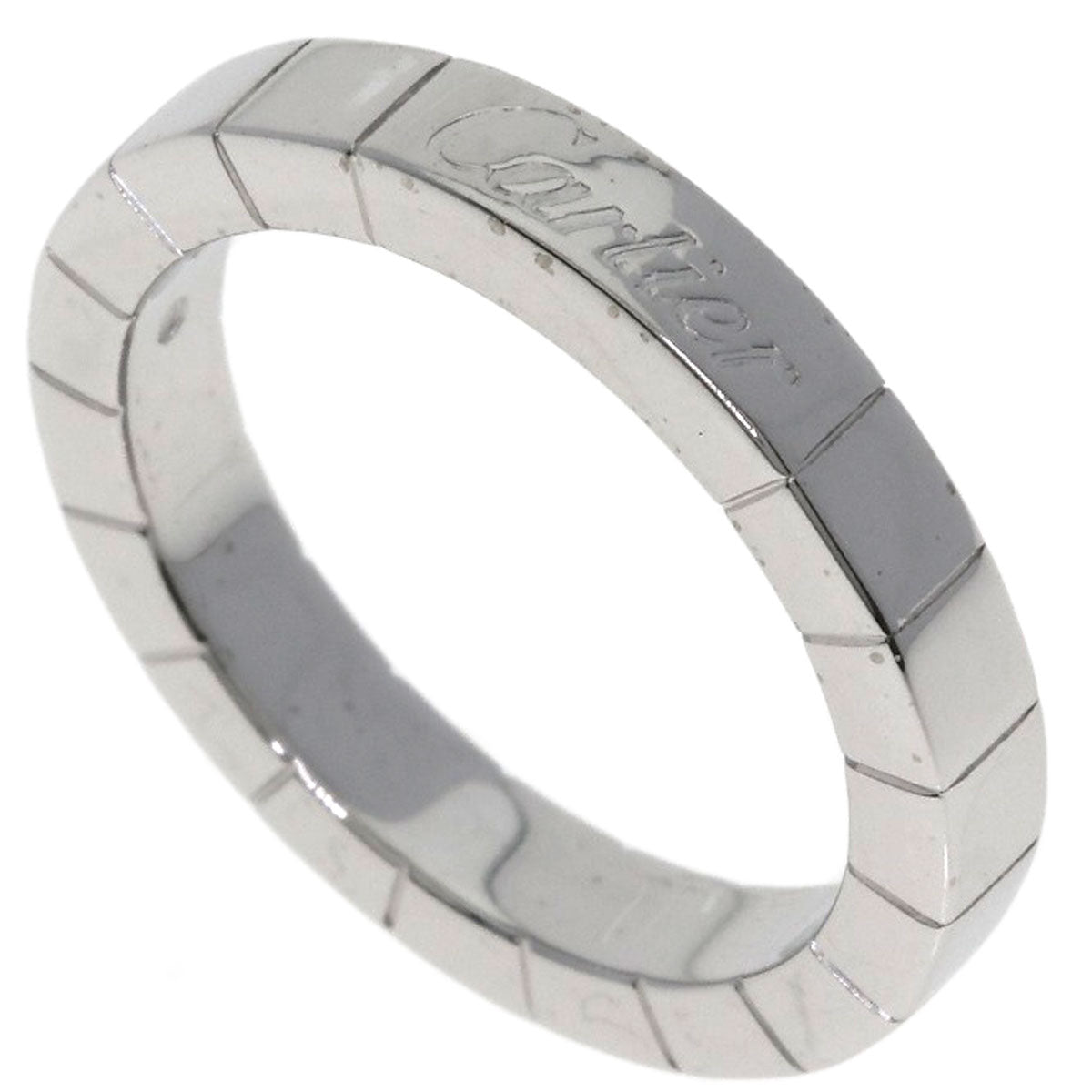 CARTIER Laniere # 48 Ring K18 White Gold Ladies [Used]