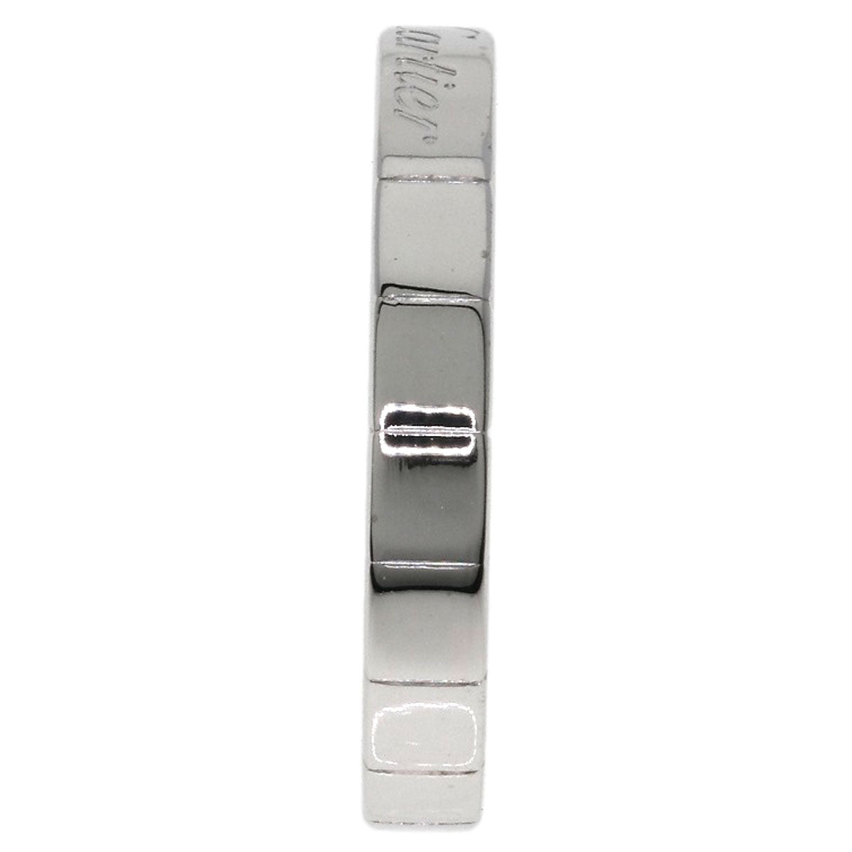 CARTIER Laniere # 48 Ring K18 White Gold Ladies [Used]