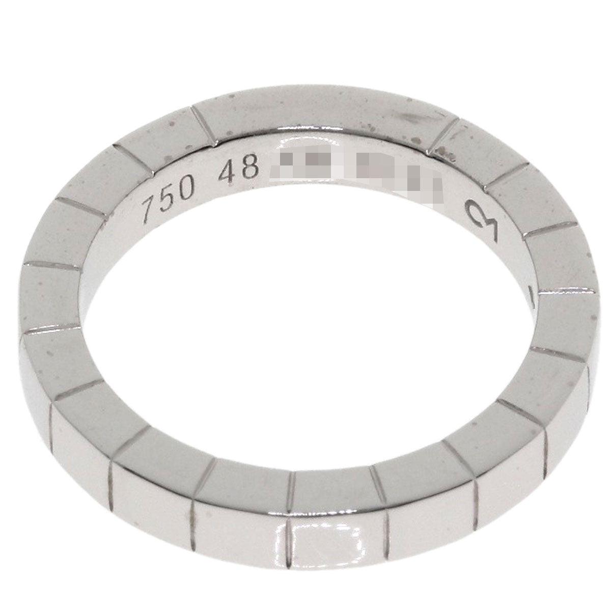 CARTIER Laniere # 48 Ring K18 White Gold Ladies [Used]