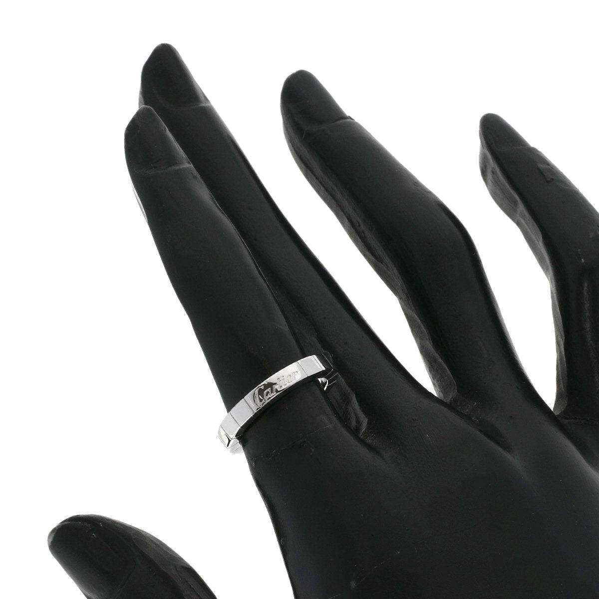 CARTIER Laniere # 48 Ring K18 White Gold Ladies [Used]