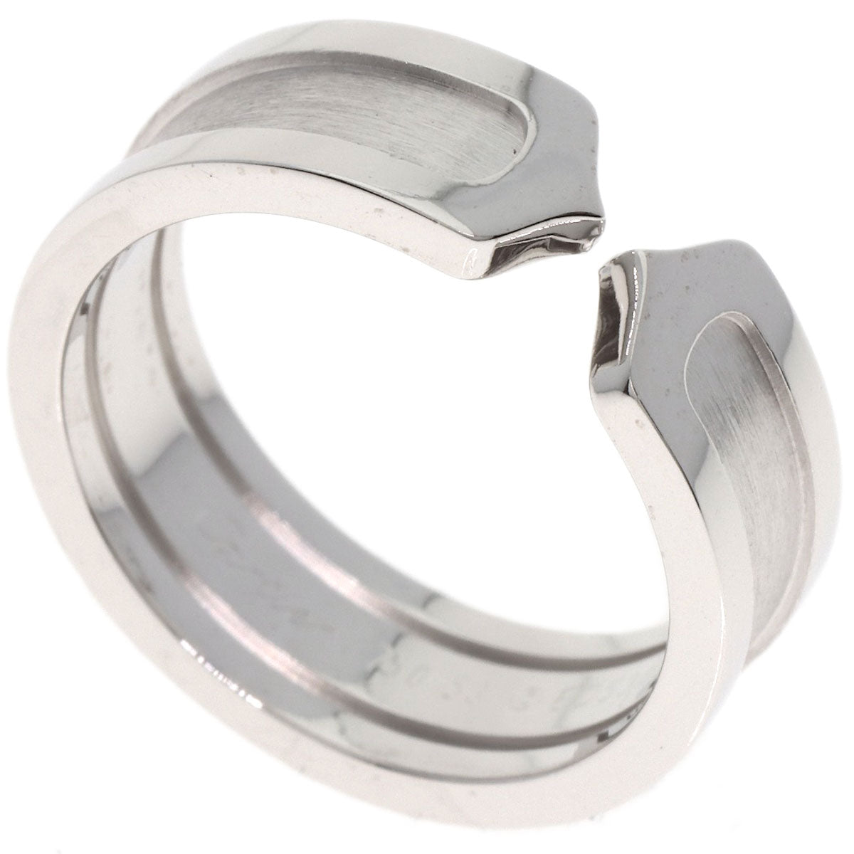 CARTIER C2 Ring SM #53 Ring K18 White Gold Ladies [Used]