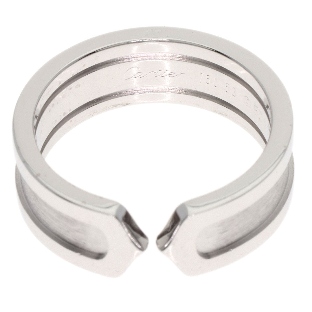 CARTIER C2 Ring SM #53 Ring K18 White Gold Ladies [Used]