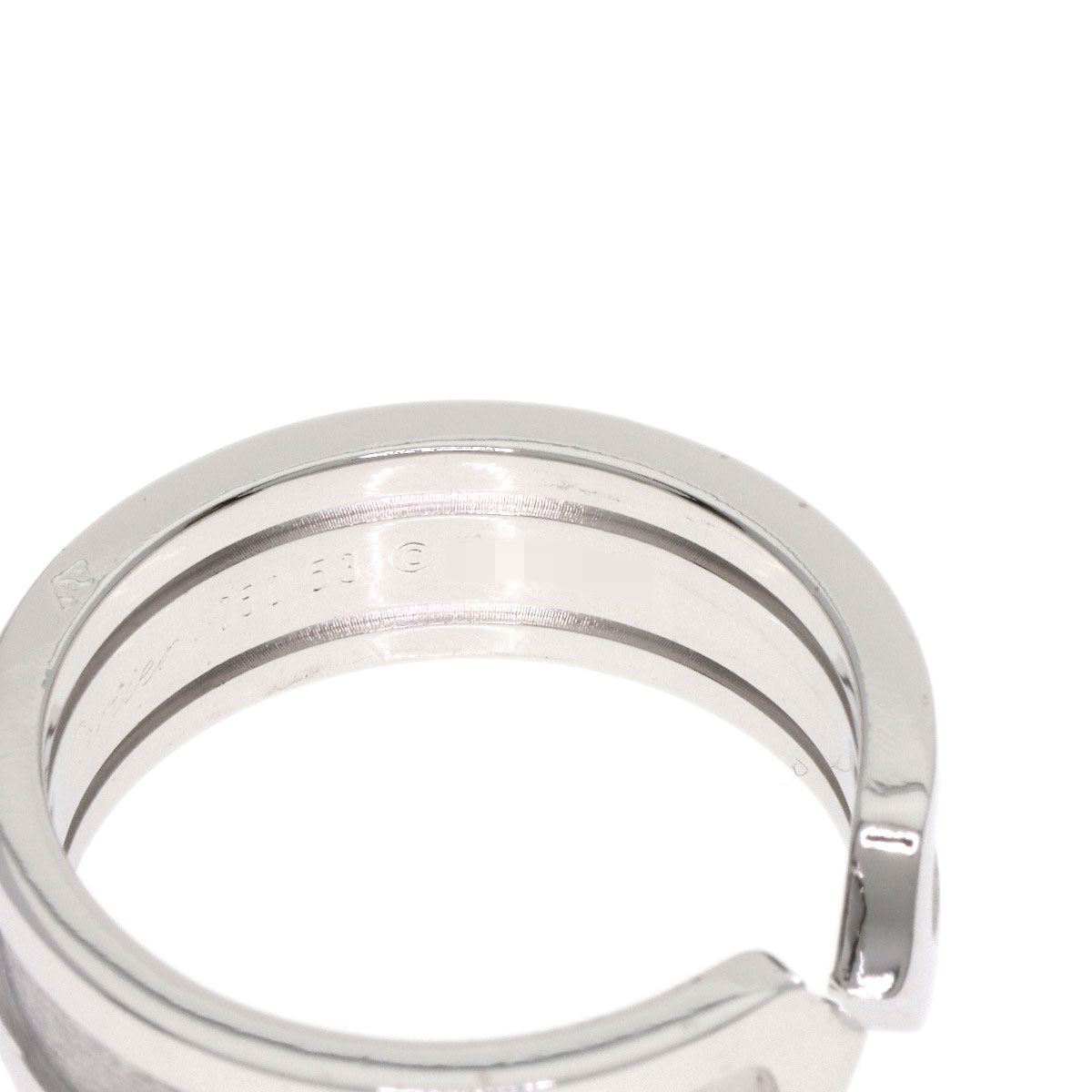 CARTIER C2 Ring SM #53 Ring K18 White Gold Ladies [Used]
