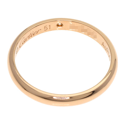 CARTIER Wedding 1P Diamond #51 Ring K18 Pink Gold Ladies [Used]
