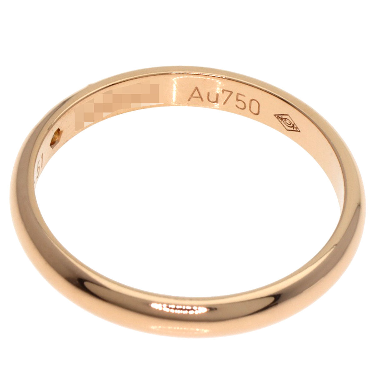 CARTIER Wedding 1P Diamond #51 Ring K18 Pink Gold Ladies [Used]