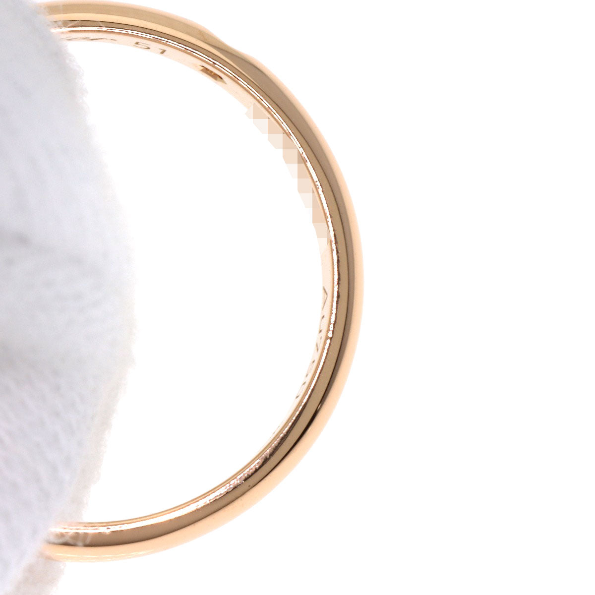 CARTIER Wedding 1P Diamond #51 Ring K18 Pink Gold Ladies [Used]