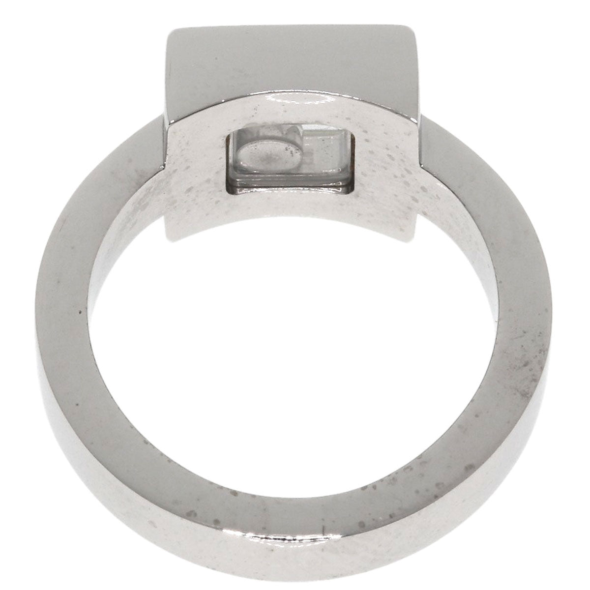 Chopard Happy Diamond Square Ring K18 White Gold Ladies [Used]