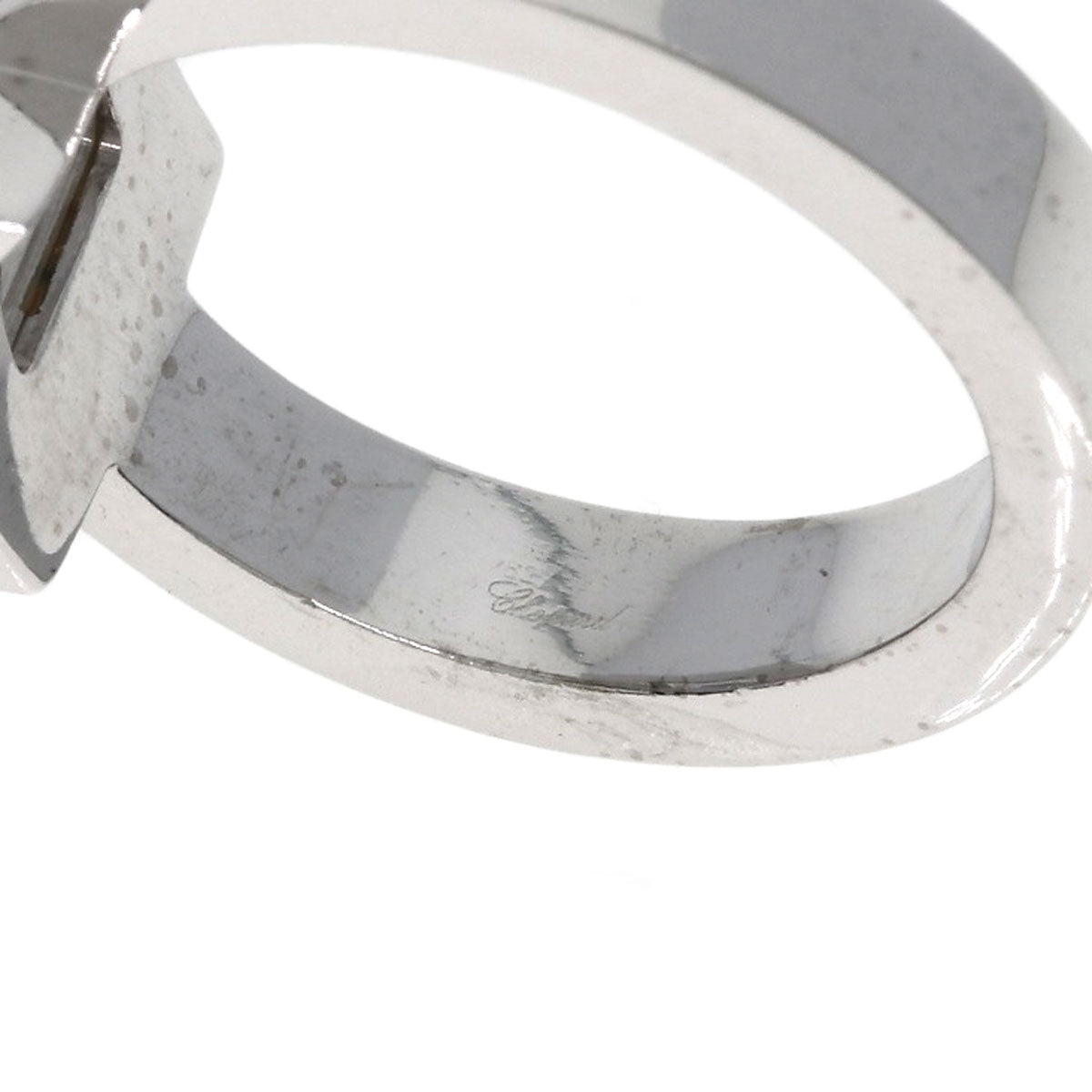Chopard Happy Diamond Square Ring K18 White Gold Ladies [Used]