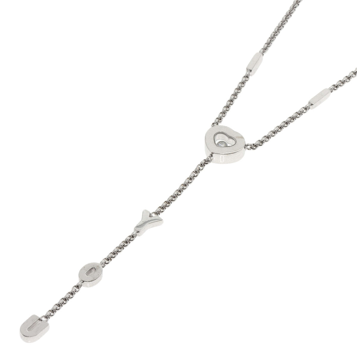 Chopard Happy diamond Necklace K18 White Gold Ladies [Used]