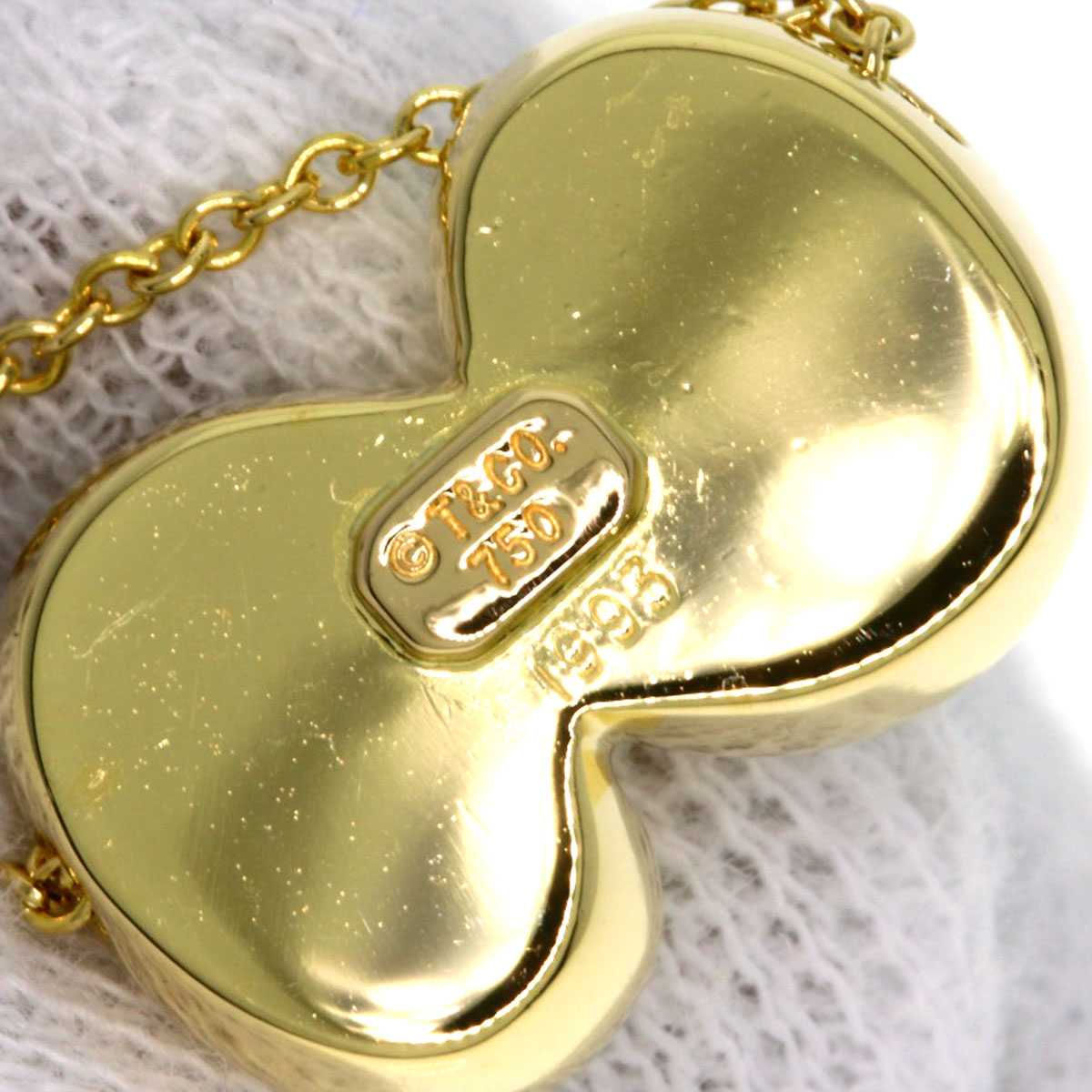 TIFFANY&Co. tornado Necklace K18 Yellow Gold Ladies [Used]