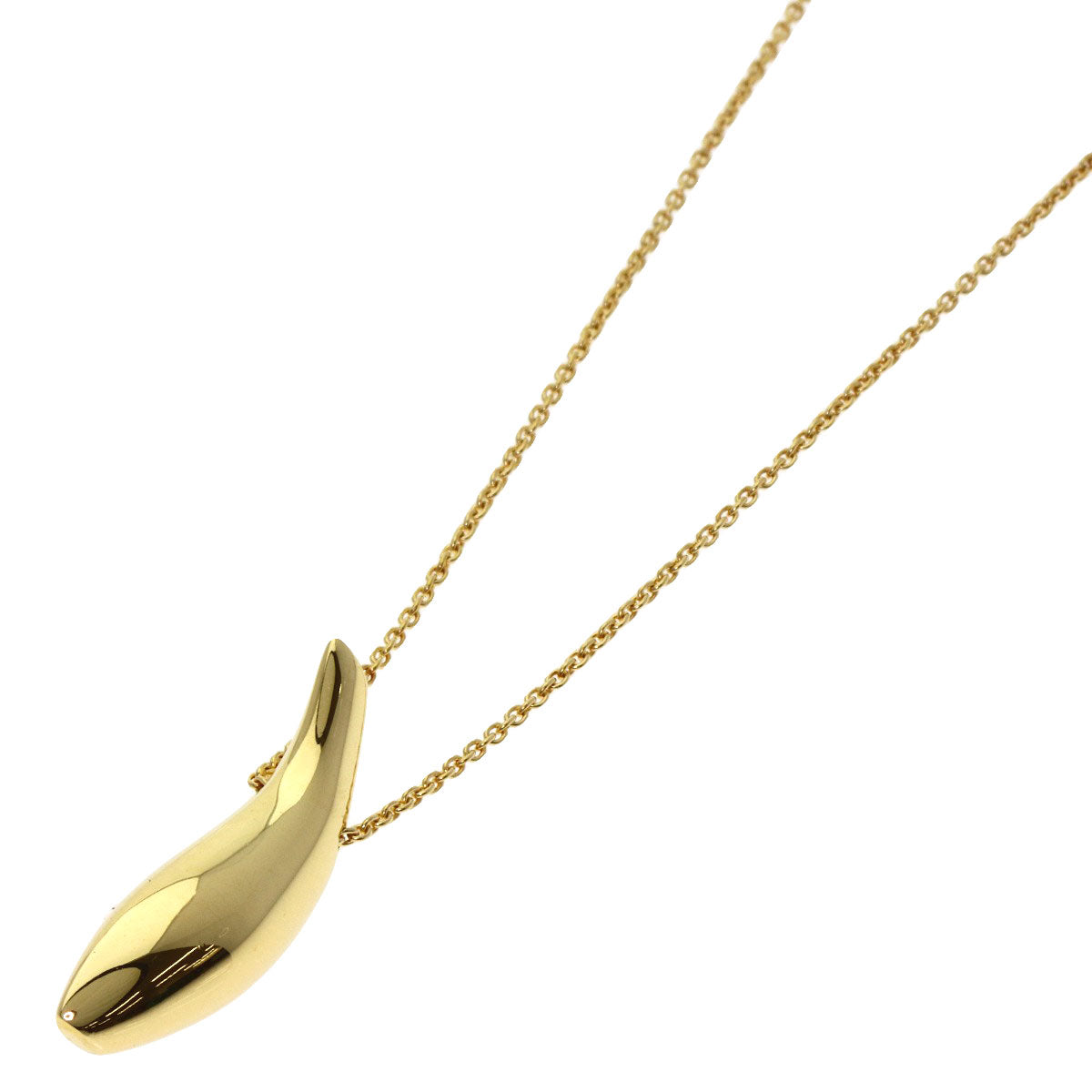 TIFFANY&Co. Fish Drop Necklace K18 Yellow Gold Ladies [Used]