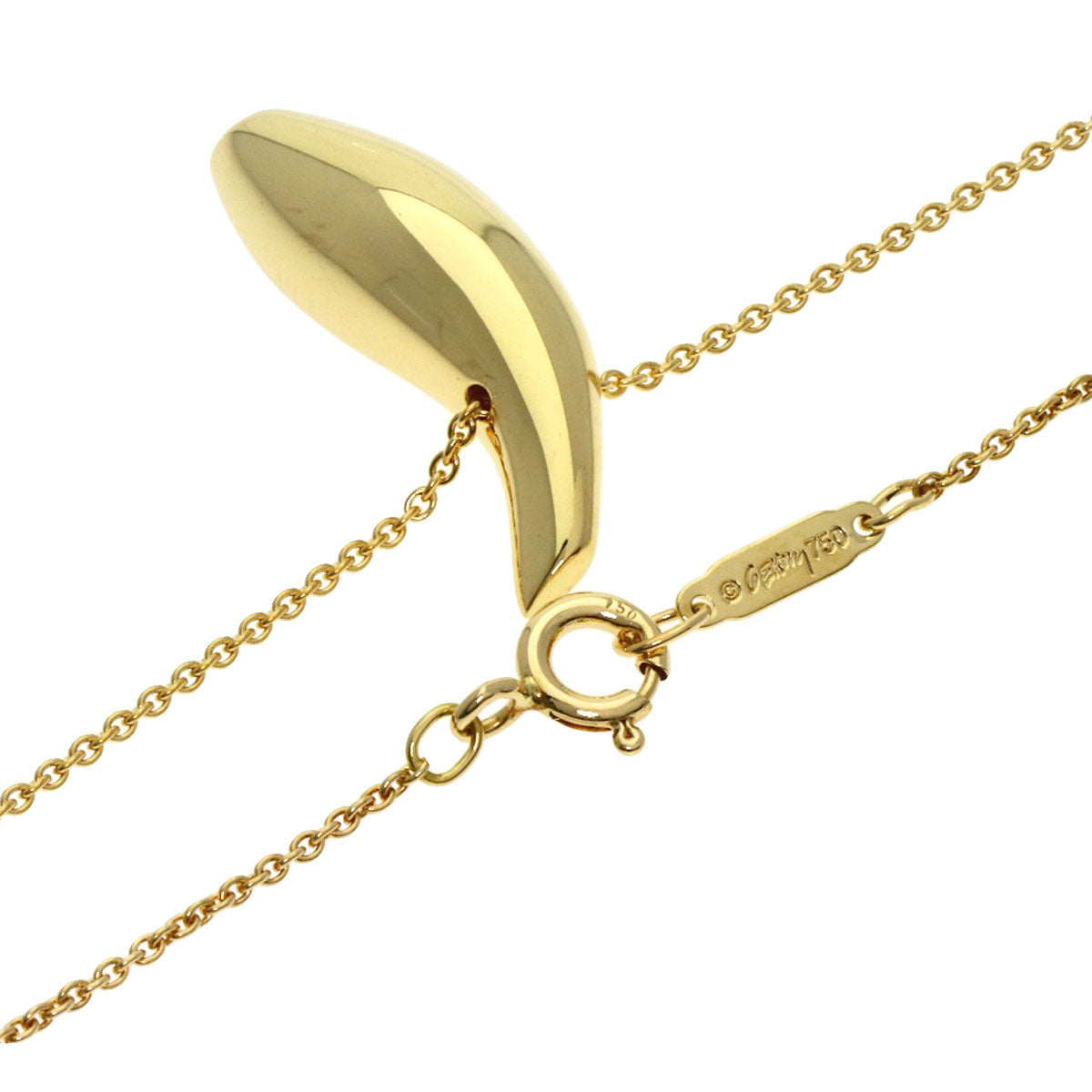 TIFFANY&Co. Fish Drop Necklace K18 Yellow Gold Ladies [Used]