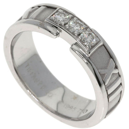 TIFFANY&Co. Atlas 3P Diamond Ring K18 White Gold Ladies [Used]