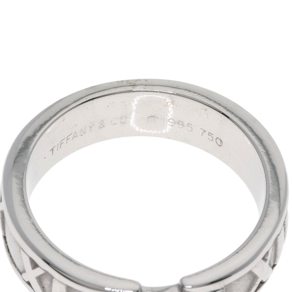 TIFFANY&Co. Atlas 3P Diamond Ring K18 White Gold Ladies [Used]