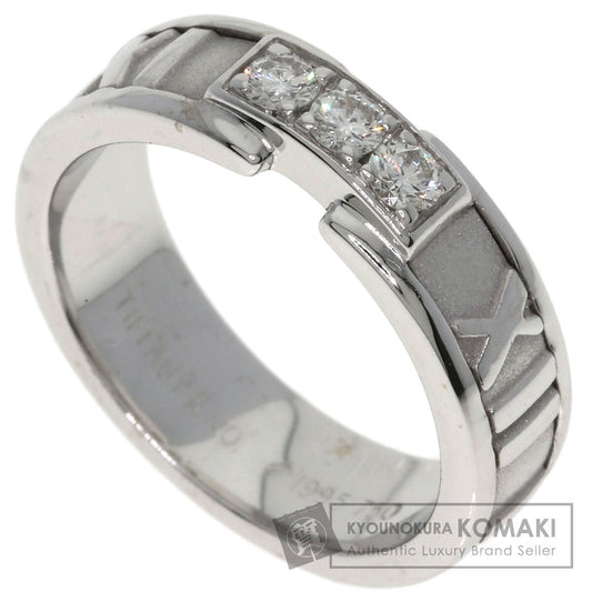 TIFFANY&Co. Atlas 3P Diamond Ring K18 White Gold Ladies [Used]