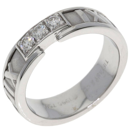 TIFFANY&Co. Atlas 3P Diamond Ring K18 White Gold Ladies [Used]