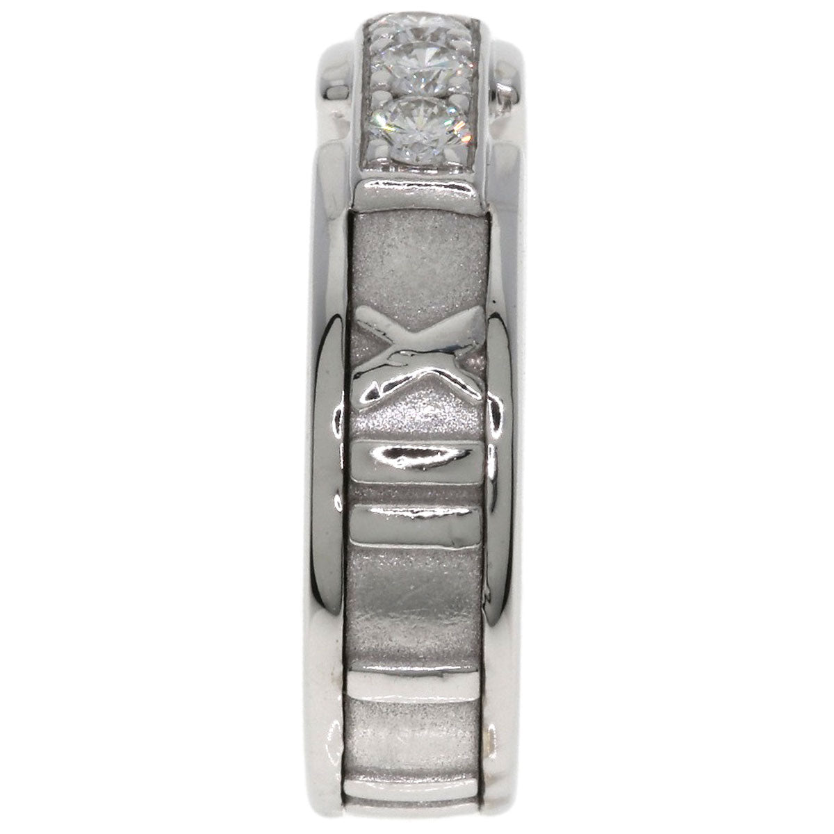 TIFFANY&Co. Atlas 3P Diamond Ring K18 White Gold Ladies [Used]