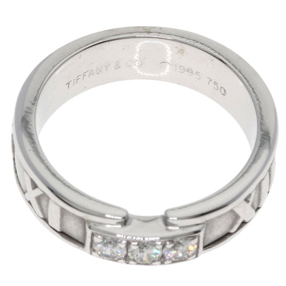 TIFFANY&Co. Atlas 3P Diamond Ring K18 White Gold Ladies [Used]