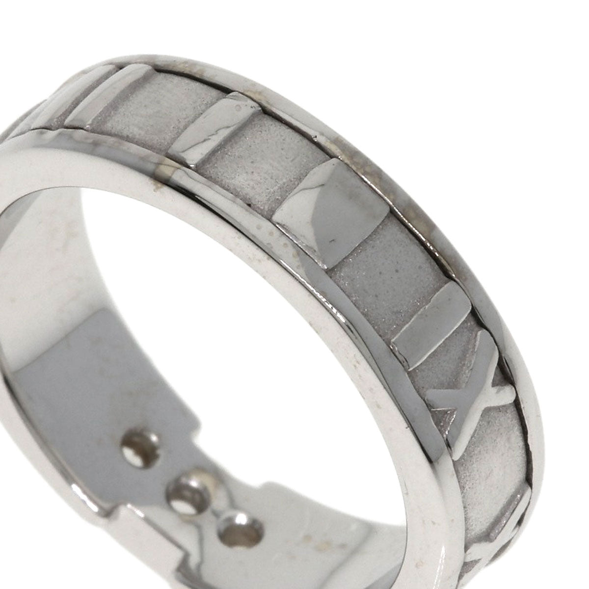 TIFFANY&Co. Atlas 3P Diamond Ring K18 White Gold Ladies [Used]