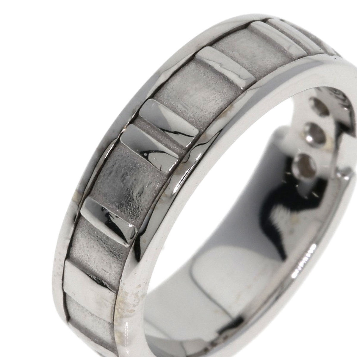 TIFFANY&Co. Atlas 3P Diamond Ring K18 White Gold Ladies [Used]