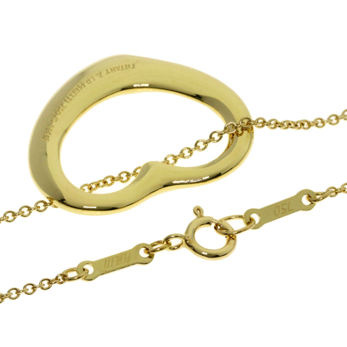 TIFFANY&Co. Open heart Necklace K18 Yellow Gold Ladies [Used]