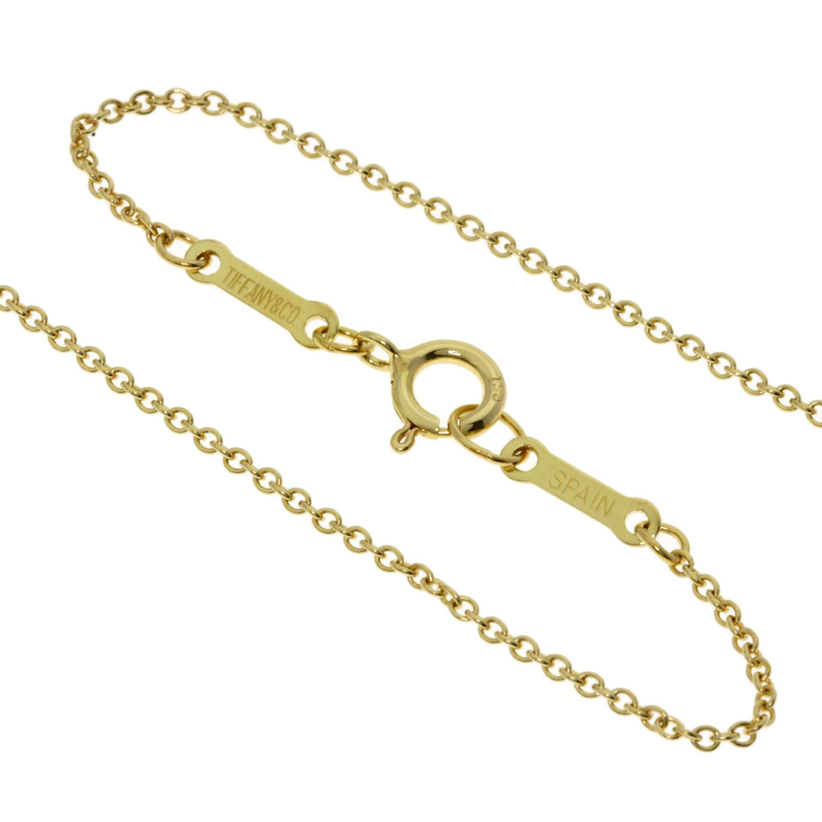 TIFFANY&Co. Open heart Necklace K18 Yellow Gold Ladies [Used]