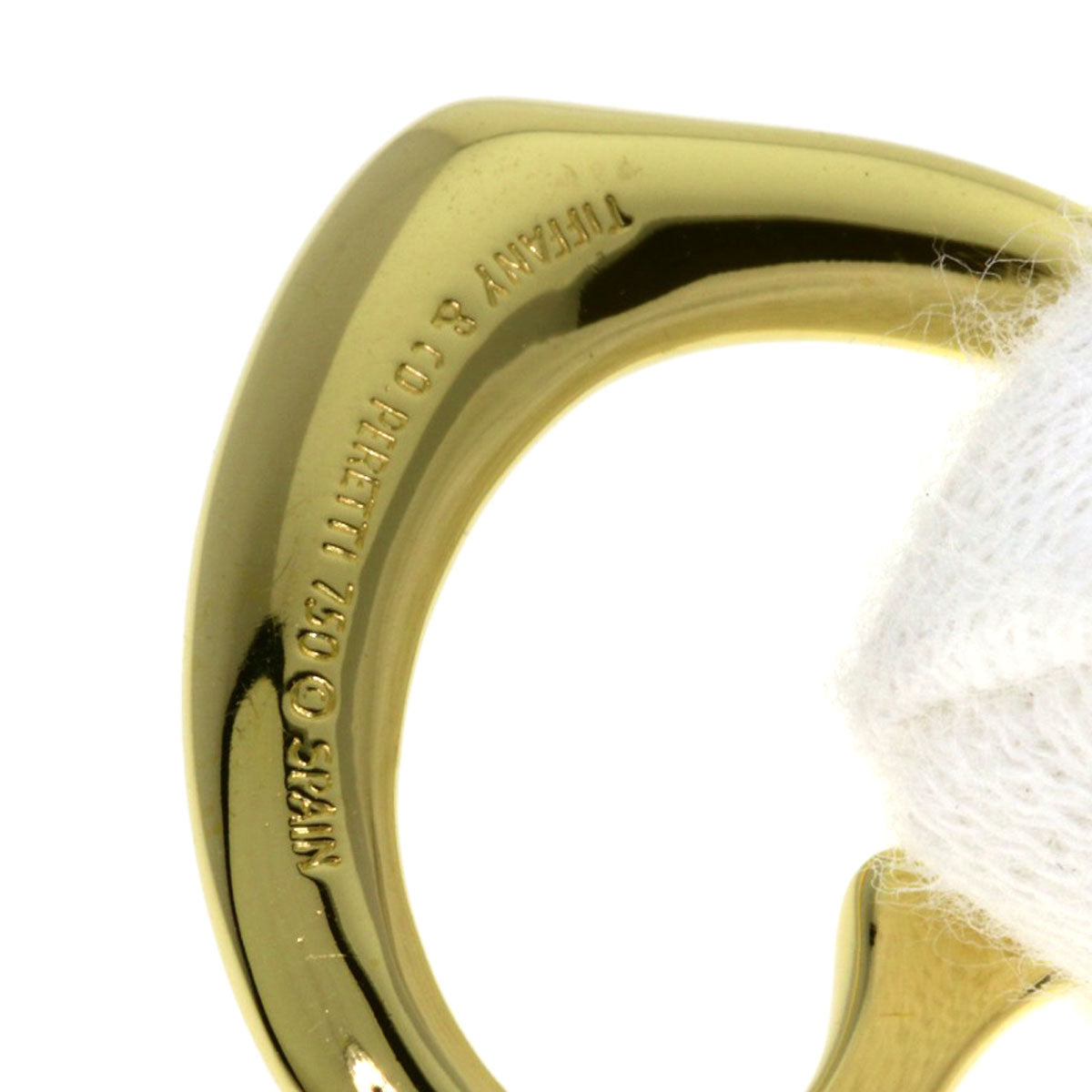 TIFFANY&Co. Open heart Necklace K18 Yellow Gold Ladies [Used]