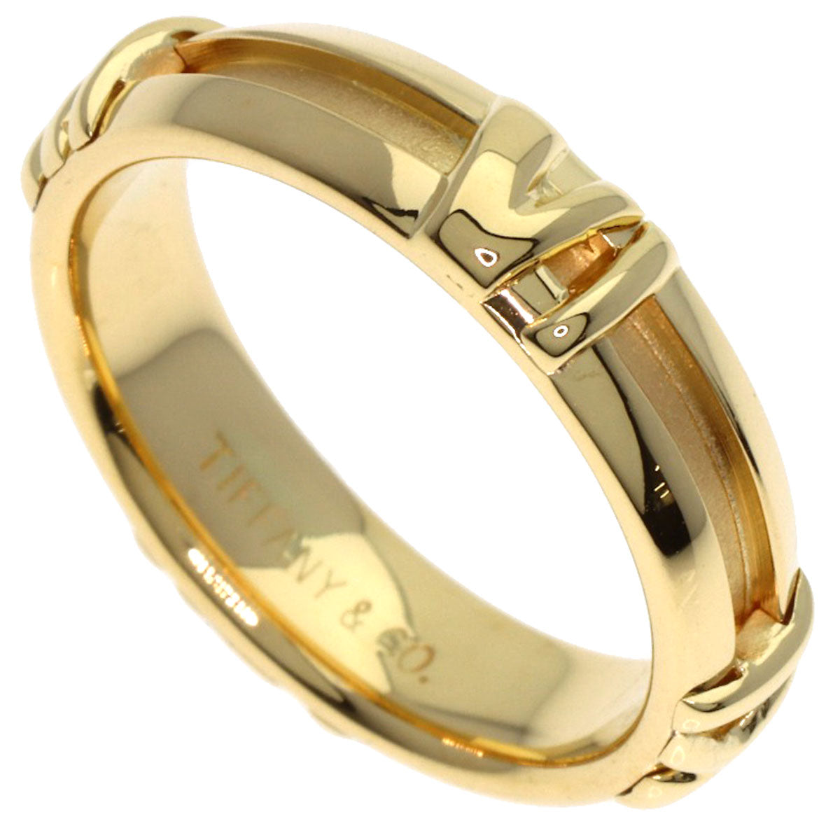 TIFFANY&Co. Atlas Ring K18 Yellow Gold Ladies [Used]