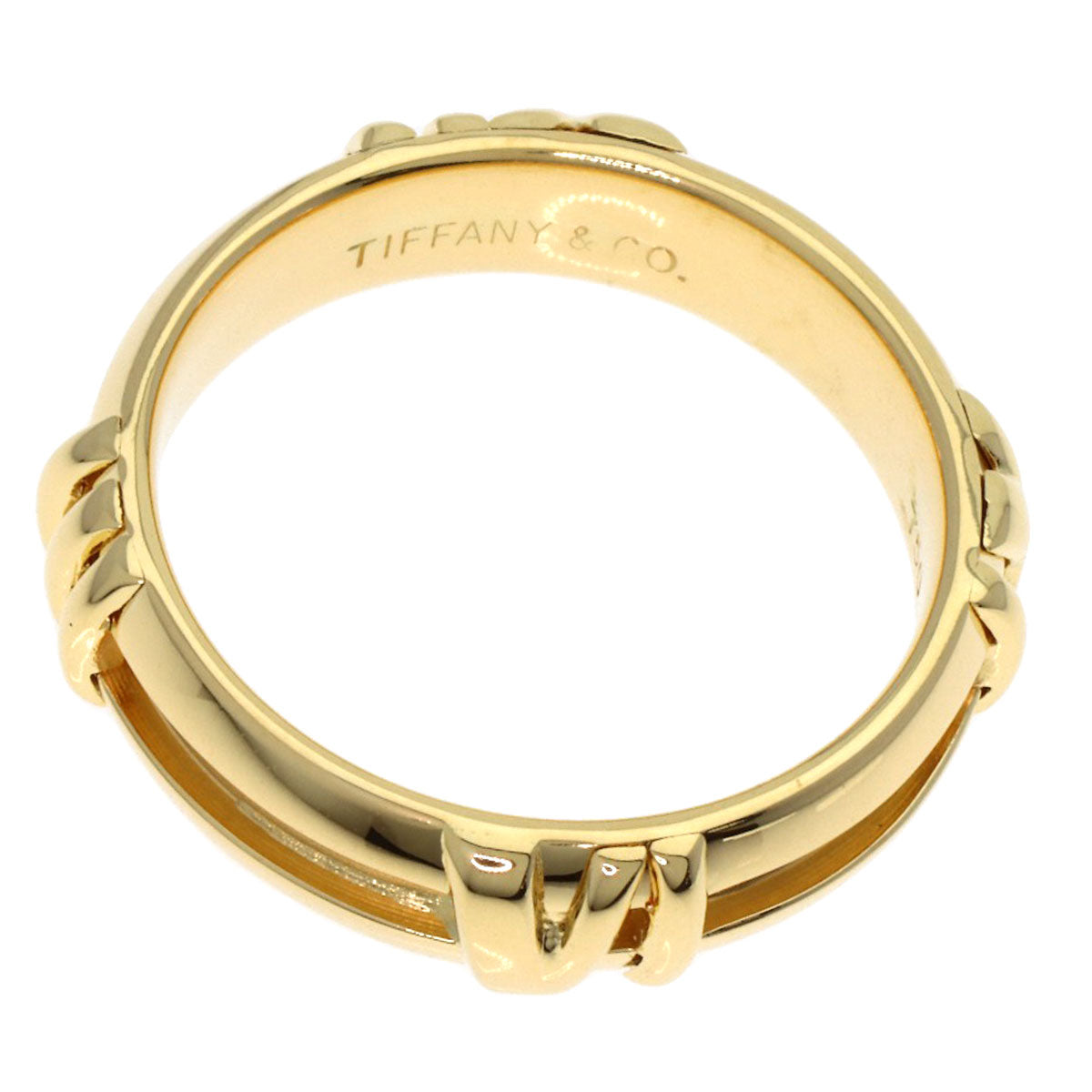 TIFFANY&Co. Atlas Ring K18 Yellow Gold Ladies [Used]