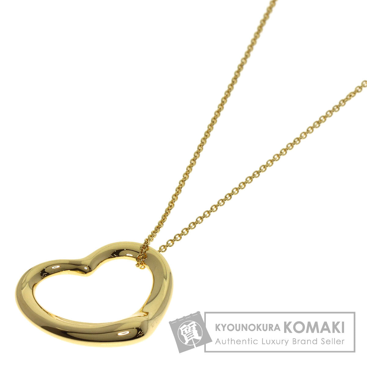 TIFFANY&Co. Open heart Necklace K18 Yellow Gold Ladies [Used]