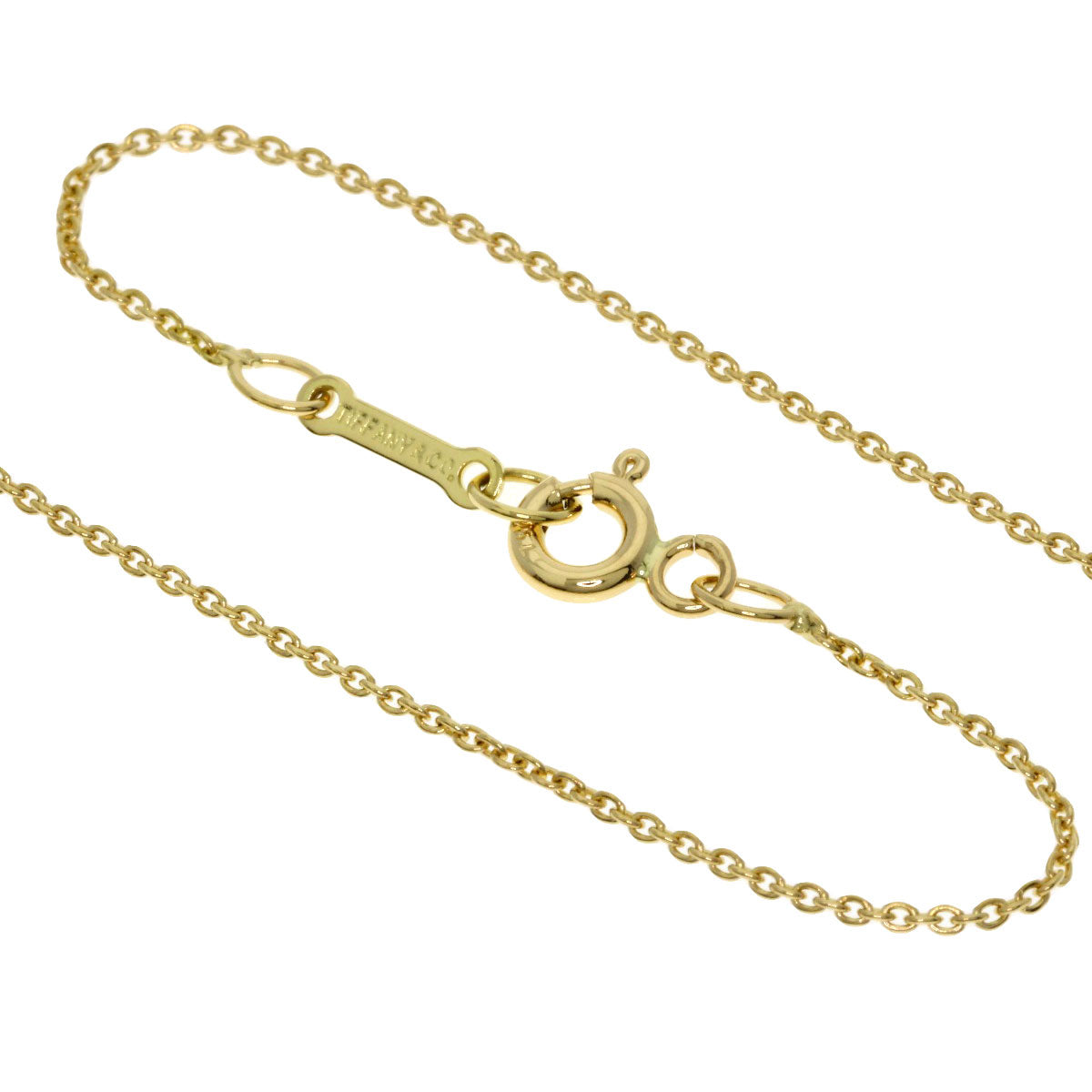 TIFFANY&Co. Open heart Necklace K18 Yellow Gold Ladies [Used]