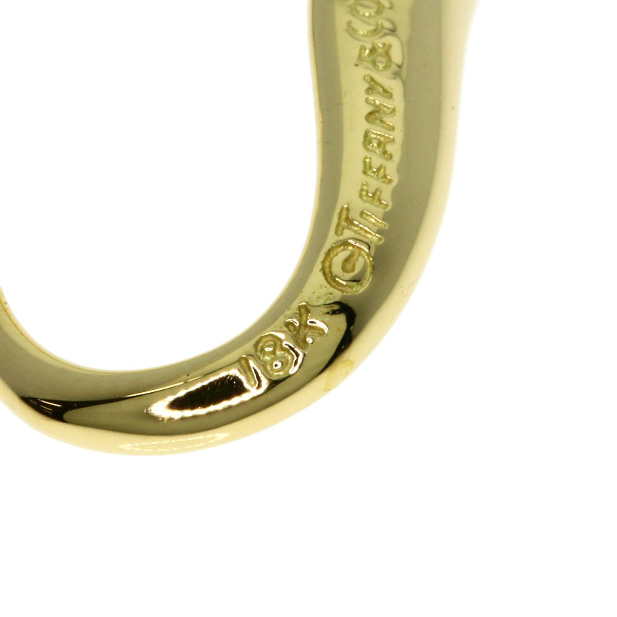 TIFFANY&Co. Open heart Necklace K18 Yellow Gold Ladies [Used]