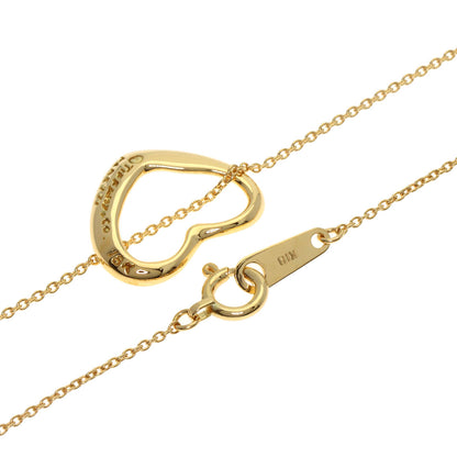 TIFFANY&Co. Open heart Necklace K18 Yellow Gold Ladies [Used]