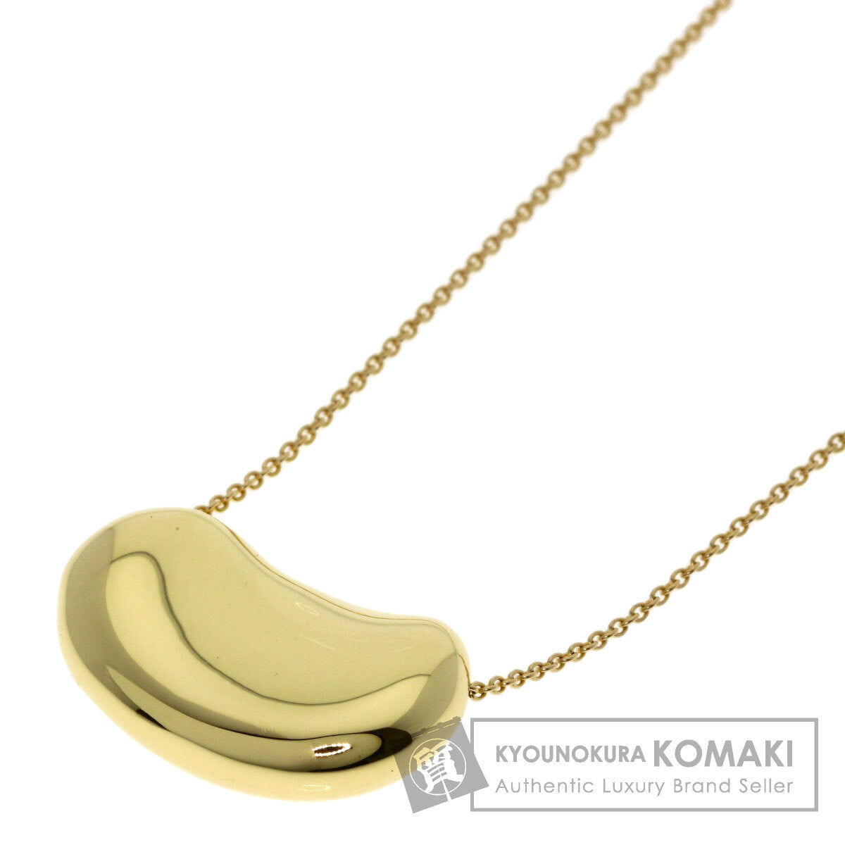 TIFFANY&Co. Bean Necklace K18 Yellow Gold Ladies [Used]