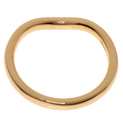 TIFFANY&Co. Curved Band 3P Diamond Ring K18 Pink Gold Ladies [Used]