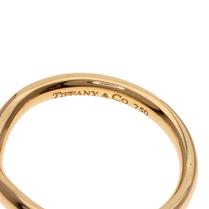 TIFFANY&Co. Curved Band 3P Diamond Ring K18 Pink Gold Ladies [Used]
