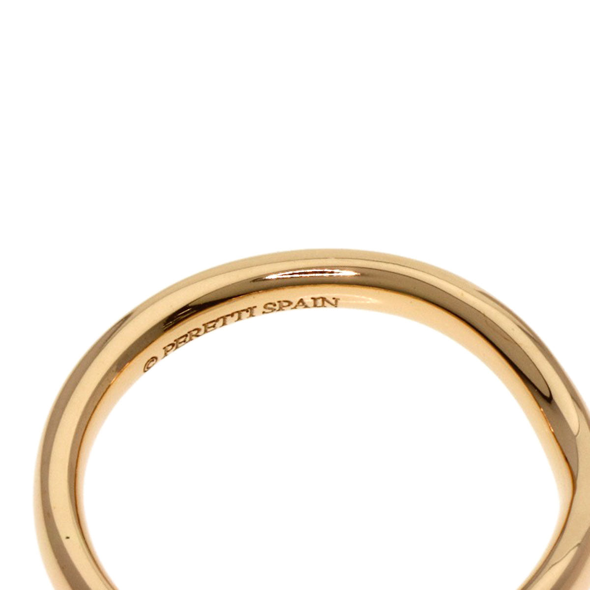 TIFFANY&Co. Curved Band 3P Diamond Ring K18 Pink Gold Ladies [Used]