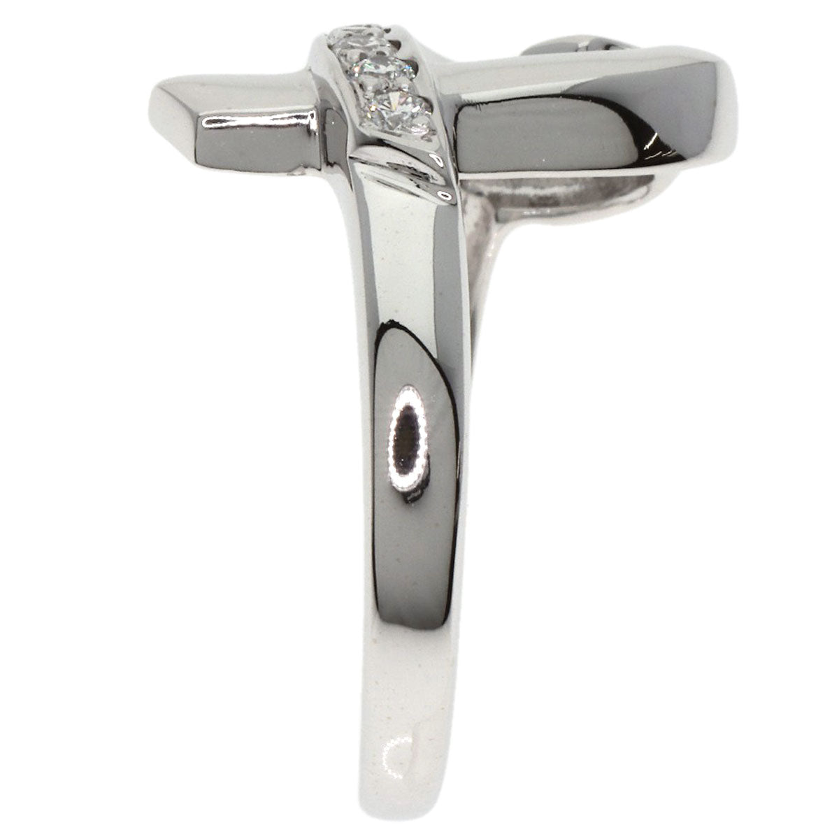 TIFFANY&Co. Loving Heart Diamond Ring K18 White Gold Ladies [Used]