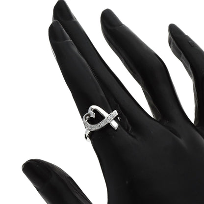TIFFANY&Co. Loving Heart Diamond Ring K18 White Gold Ladies [Used]