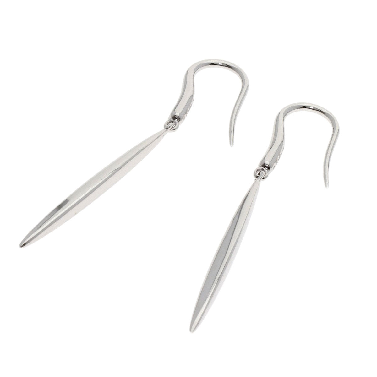 TIFFANY&Co. feather hook earring earring K18 White Gold Ladies [Used]