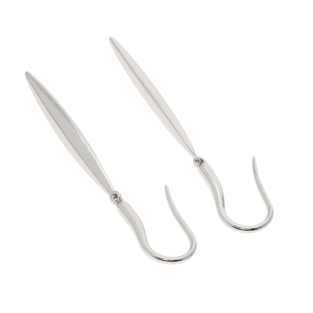 TIFFANY&Co. feather hook earring earring K18 White Gold Ladies [Used]