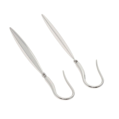 TIFFANY&Co. feather hook earring earring K18 White Gold Ladies [Used]