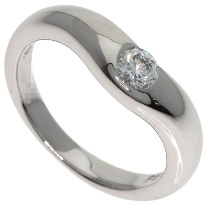 ティファニー エルサペレッティ カーブドバンド ダイヤモンド リング・指輪 プラチナPT950 レディース 【中古】【TIFFANY&Co.】