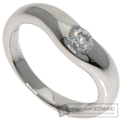 ティファニー エルサペレッティ カーブドバンド ダイヤモンド リング・指輪 プラチナPT950 レディース 【中古】【TIFFANY&Co.】