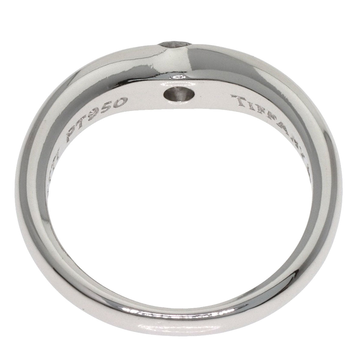 ティファニー エルサペレッティ カーブドバンド ダイヤモンド リング・指輪 プラチナPT950 レディース 【中古】【TIFFANY&Co.】