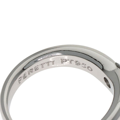 ティファニー エルサペレッティ カーブドバンド ダイヤモンド リング・指輪 プラチナPT950 レディース 【中古】【TIFFANY&Co.】