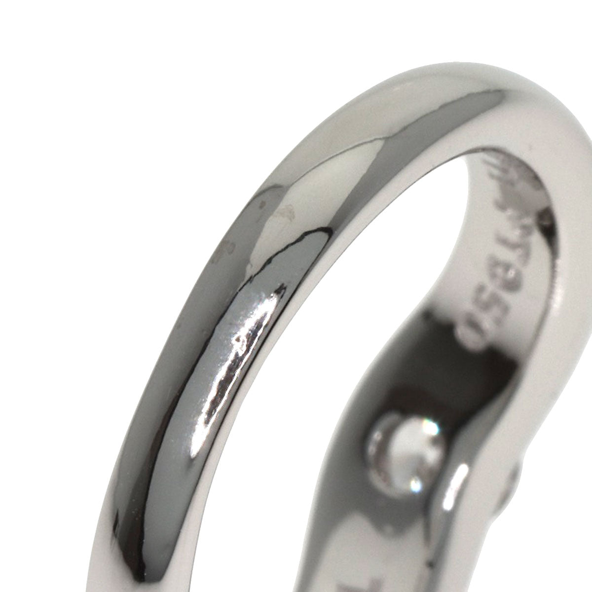 ティファニー エルサペレッティ カーブドバンド ダイヤモンド リング・指輪 プラチナPT950 レディース 【中古】【TIFFANY&Co.】